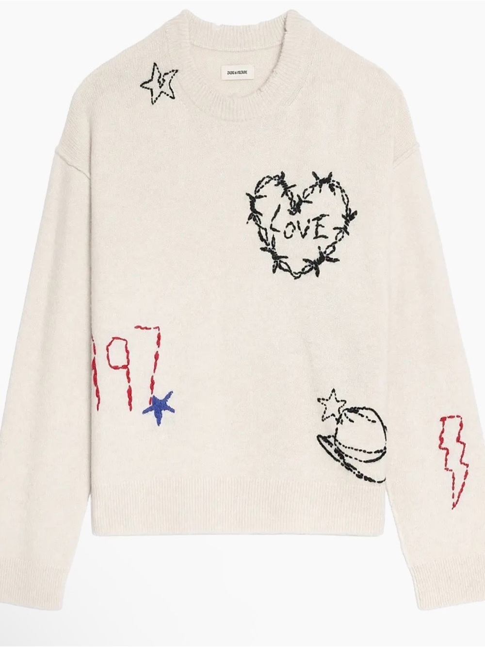 Zadig & Voltaire Markuz Cashmere West Graph Sweater - Picture 3 of 6